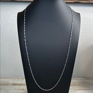 Monet Delicate Twisted Silver Chain Necklace